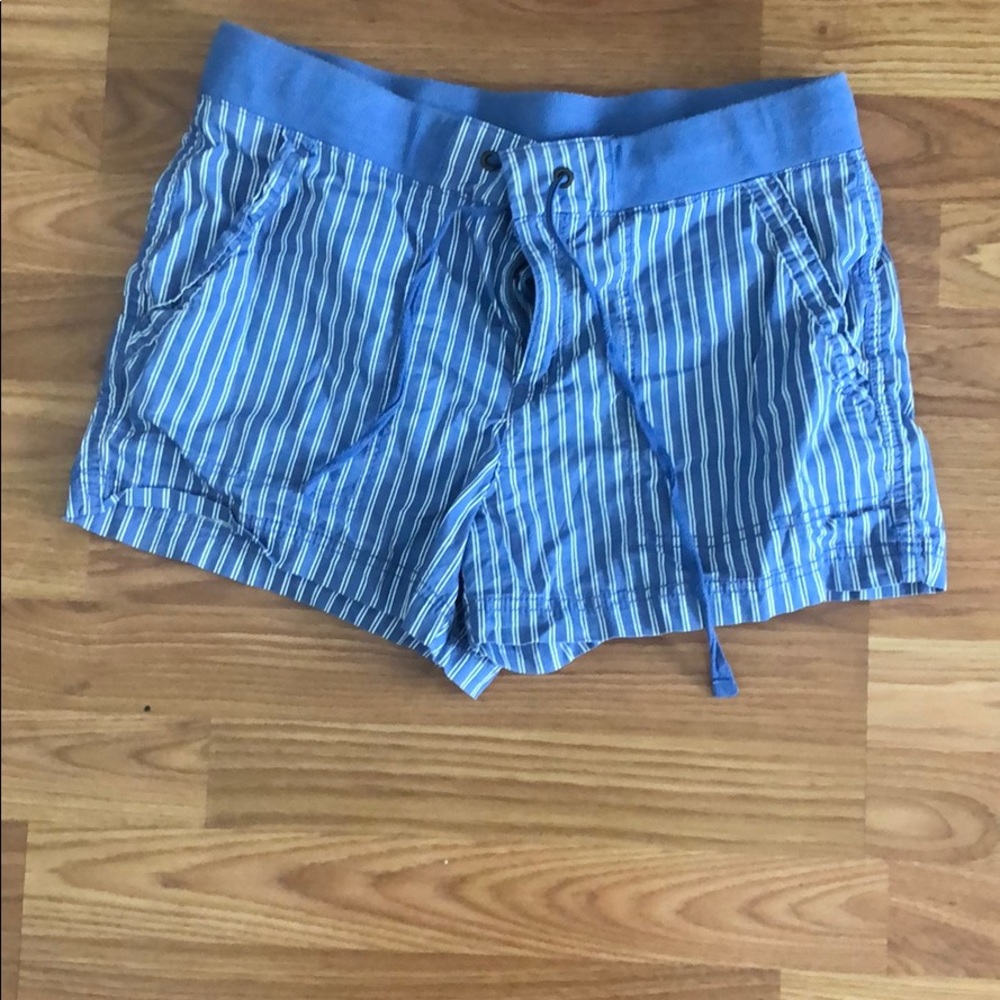 Blue striped shorts
